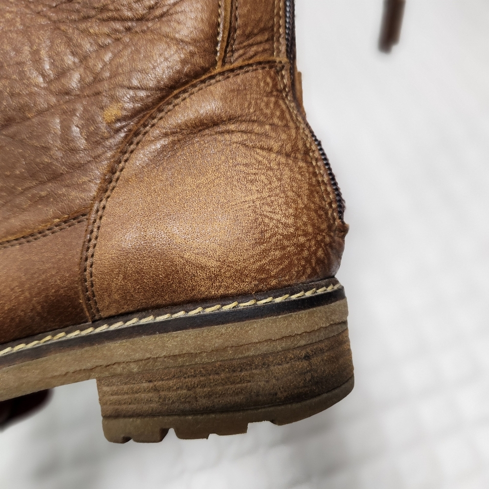 Roots Brown Leather Shearling Winter Women's Boots - Picture 9 of 14